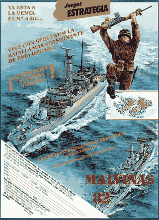 En España, Falklands ‘82 fue editado como Malvinas 82, pero la estructura del juego sigue siendo la misma. No se puede jugar del lado argentino.
