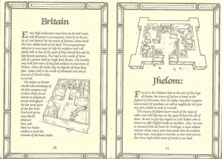 Cada ciudad representa una virtud. Britain es Compasión, Jhelom es Valor.