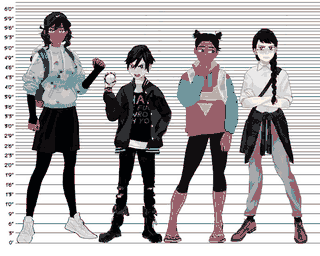Las protagonistas de la novela visual Butterfly Soup (2017) de Brianna Lei. American Doujinshi.