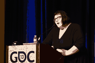 Anna Anthropy presenta en 2013 una “microtalk” de la GDC.