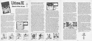 La reseña de Ultima IV en Computer Gaming World concluye con que “va a ser un clásico”. Y sí, Roe R. Adams III era editor de la sección en ese momento. Eran otros tiempos.