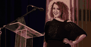 Leigh Alexander, en la GDC de 2015.