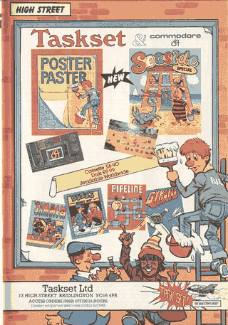 Taskset tenía sus puzzles y juegos de naves, pero lo más interesante estaba en sus protagonistas cotidianos. El oficinista borracho de Bozo, el laburante de Poster Paster, el inmigrante jamaiquino de Jammin’