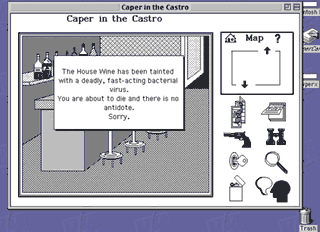 Hypercard no estaba diseñado para programar juegos, pero varios desarrolladores crearon experiencias interactivas en esa plataforma, como Caper in the Castro , considerado el primer juego GLBT.