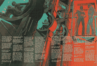 En ese mismo número de Joystik, el futuro ganador del Hugo y el Nebula David Brin cuenta una historia de ciencia ficción con ilustraciones del diseñador industrial Syd Mead (Blade Runner, Tron, Aliens).