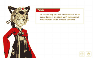*Mute, una de las protagonistas de Analogue: A Hate Story (2012)